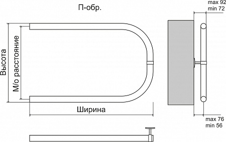 Эконом П-обр AISI 32х2 500х500 Полотенцесушитель  TERMINUS Красноярск - фото 3