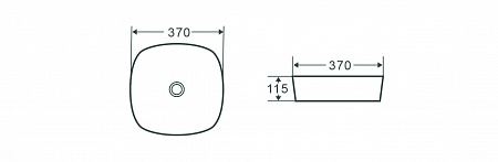 Раковина накладная Terminus Классик 370х370х115 Красноярск - фото 3