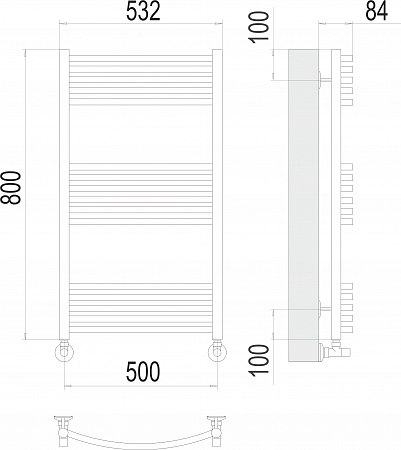 Классик П16 500х800 Полотенцесушитель  TERMINUS Красноярск - фото 3