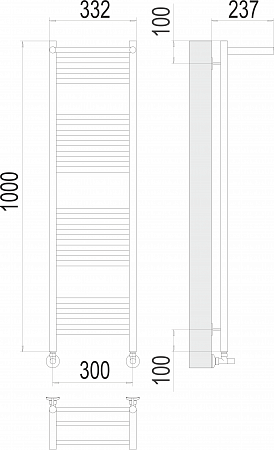 Аврора с/п П20 300х1000 Полотенцесушитель  TERMINUS Красноярск - фото 3