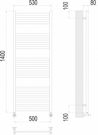 Грета П18 500х1400 Полотенцесушитель  TERMINUS Красноярск - фото 3