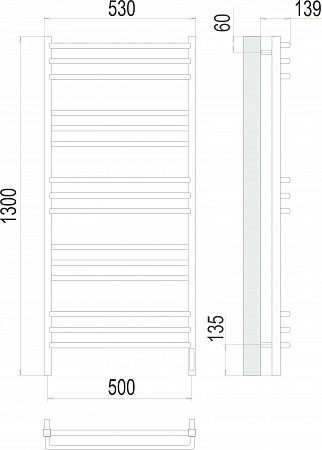 Соренто П15 500х1300 электро (sensor quick touch) Полотенцесушитель  TERMINUS Красноярск - фото 3