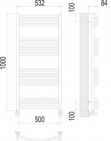 Классик П20 500х1000 Полотенцесушитель  TERMINUS Красноярск - фото 3