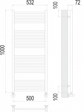 Аврора П20 500х1000 Полотенцесушитель  TERMINUS Красноярск - фото 3