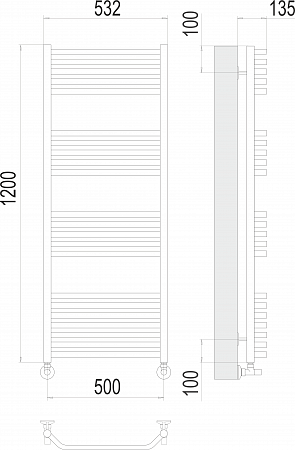 Виктория П22 500х1200 Полотенцесушитель  TERMINUS Красноярск - фото 3