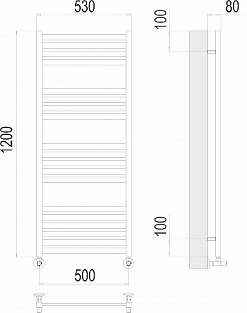 Тоскана П19 500х1200 Полотенцесушитель  TERMINUS Красноярск - фото 3