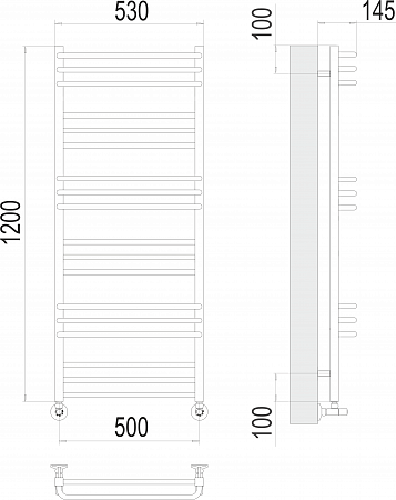 Соренто П18 500х1200 Полотенцесушитель  TERMINUS Красноярск - фото 3