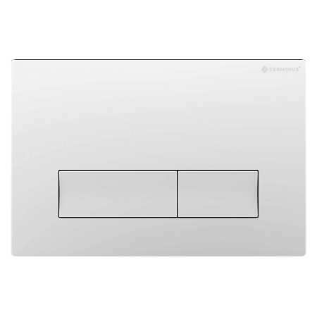Клавиша смыва для инсталляции Terminus Classic кнопка прямоугольник цвет белый Красноярск - фото 1