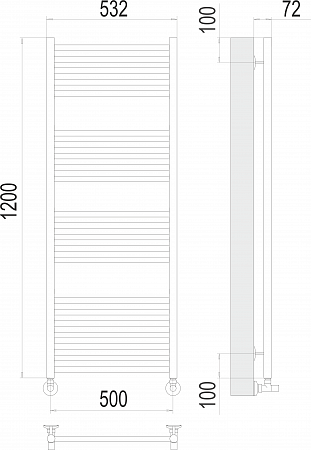 Аврора П22 500х1200 Полотенцесушитель  TERMINUS Красноярск - фото 3